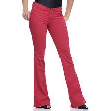 maxi calças femininas flare vermelha