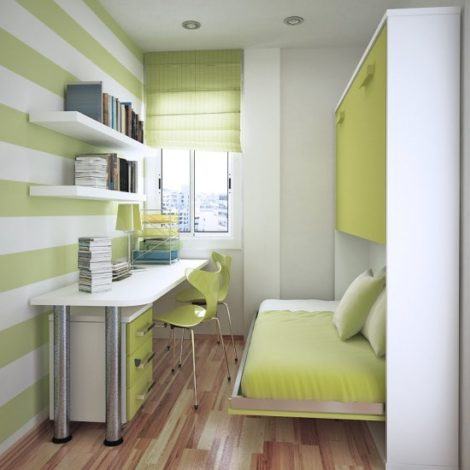 decoracao para apartamento pequeno quartos em verde claro