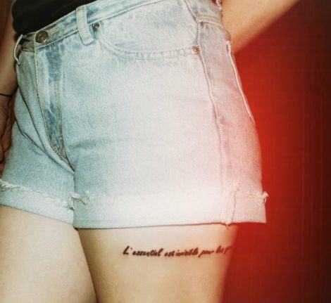 tatuagens de frases na perna em frances